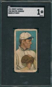 1910 T206 Walter Johnson Sweet Caporal Card