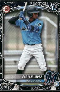 Fabian Lopez 2025 Bowman #/10 Black Pattern Card
