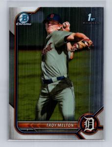2022 Bowman Chrome Troy Melton Detroit Tigers Card
