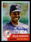 Willie Randolph 2022 Topps Chrome Auto Refractor