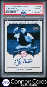 Yogi Berra Autographed 2003 UD Yankees Card