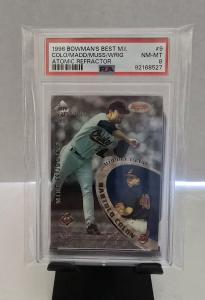 1996 Bowman Best Atomic Refractor Colon Maddux Mussina Wright