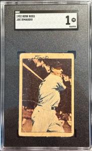 1952 Berk Ross Joe DiMaggio Baseball Card
