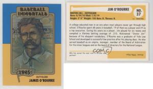 1980-84 SSPC Baseball Immortals Jim O'Rourke Card