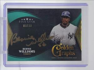 Bernie Williams 2024 Topps Five Star Aqua Auto