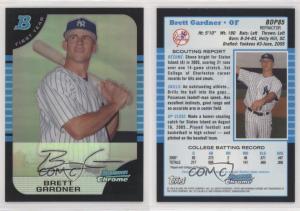2005 Bowman Draft Chrome Brett Gardner Rookie Card