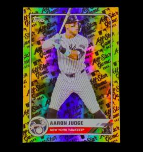 Aaron Judge All-Star Logofractor Rainbow Foil Card