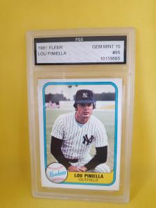 1981 Fleer Lou Piniella #85 Gem Mint Card