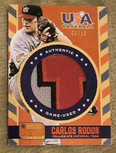 Carlos Rodon USA Jumbo Patch Rookie Card #9/10
