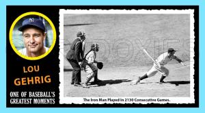 Lou Gehrig Custom Art Card New York Yankees