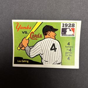 1968 Fleer Lou Gehrig Yankees vs Cardinals Card