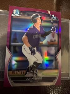 Juan Brito 2023 Bowman Chrome Purple Refractor #BCP-77