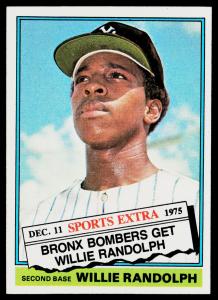 1976 Topps Willie Randolph Card #592T