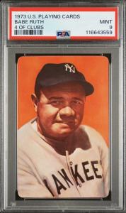 Babe Ruth 1973 4 of Clubs - PSA 9