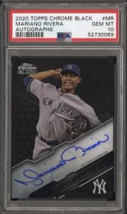 2020 Topps Chrome Black Mariano Rivera Autograph PSA 10