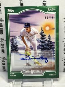 Ron Guidry 2025 Topps Bob Ross Auto Green 57/75