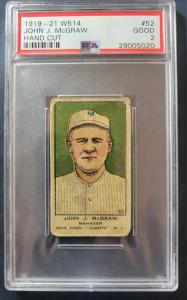 1919-21 W514 #52 John J. McGraw Card