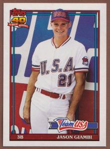 Jason Giambi 1991 Topps Traded Rookie Card