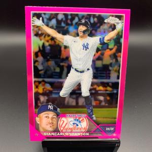 2023 Topps Chrome Giancarlo Stanton Pink Refractor