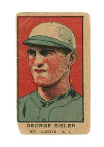 1921 George Sisler St. Louis Browns Hand Cut Card