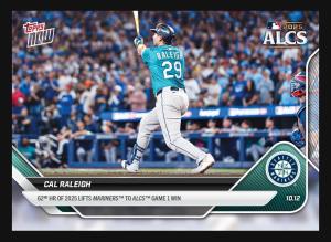 2025 Topps Now #860 Cal Raleigh Mariners Card
