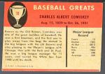 1961 Fleer Charles Comiskey Baseball Card