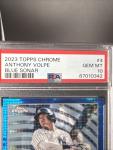 Anthony Volpe 2023 Topps Chrome Blue Refractor #4