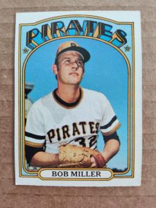 Bob Miller 1972 Topps Pirates Baseball Card #414