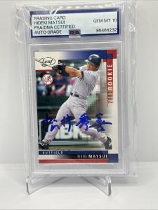 Hideki Matsui 2003 Leaf Kanji Rookie Autograph Card