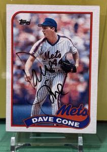 1989 Topps David Cone #710 Autographed Card