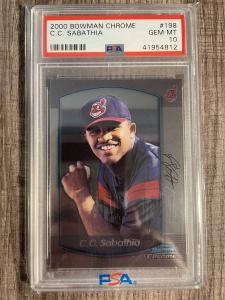 2000 Bowman Chrome C.C. Sabathia #198 PSA 10