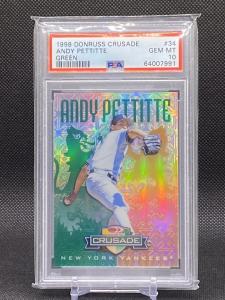 1998 Donruss Crusade Green Andy Pettitte #34 PSA 10