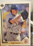 Roger Clemens Autographed 1991 Two Card Set
