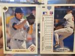 Roger Clemens Autographed 1991 Two Card Set