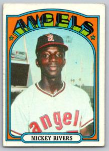 1972 Topps Mickey Rivers Card - California Angels