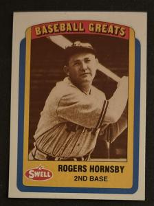 1990 Swell Baseball Greats Rogers Hornsby Card