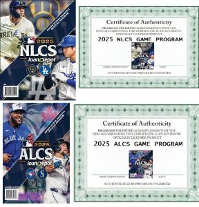 2025 ALCS NLCS Championship Program Set