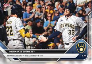 2025 Topps Now #794 Milwaukee Brewers 97th Win
