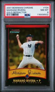 2001 Bowman Chrome Mariano Rivera Gold Refractor #104