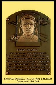 Fred Clarke Gold Hall of Fame Postcard