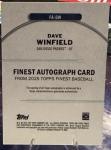 2025 Topps Finest Dave Winfield On Card Auto