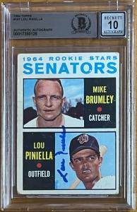 Lou Piniella Autographed 1964 Topps Rookie Card