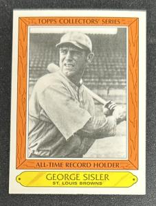 1985 Topps George Sisler All-Time Record Card #33