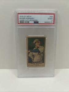 Roger Hornsby 1919-21 W514 Hand Cut Card