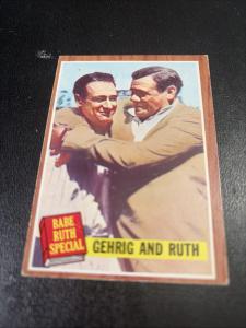 1962 Topps Babe Ruth & Lou Gehrig Card