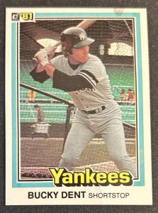 1981 Donruss Bucky Dent Yankees Card #465