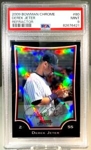 Derek Jeter 2009 Bowman Chrome Refractor PSA 9
