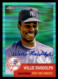Willie Randolph 2022 Topps Chrome Auto Aqua 039/150