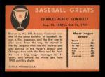 1961 Fleer Charles Comiskey Baseball Card