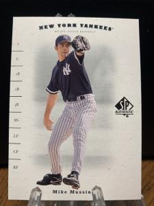 2001 SP Authentic Mike Mussina New York Yankees Card